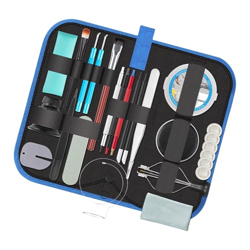 Los kits esenciales de mantenimiento de relojes cuentan con destornillador y herramienta de varilla de resorte para ajustar fácilmente el pasador de la correa y la caja