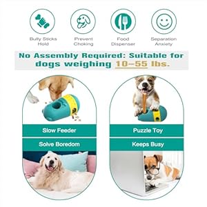 Dog Puzzle Toys Dog Treat Dispensing with Bully Sticks Holder Security Hold Device Interactive Toy to Keep Them Busy Puppy Slow Feeder ,Securely Holds Bully Sticks to Help Prevent Choking. (M-Green) Dog Puzzle Toys Dog Treat Dispensing with Bully Sticks Holder Security Hold Device Interactive Toy to Keep Them Busy Puppy Slow Feeder Securely Holds Bully Sticks to Help Prevent Choking M Green
