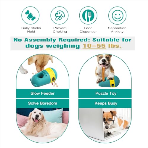 Dog-Puzzle-Toys-Dog-Treat-Dispensing-with-Bully-Sticks-Holder-Security-Hold-Device-Interactive-Toy-to-Keep-Them-Busy-Puppy-Slow-Feeder-Securely-Holds-Bully-Sticks-to-Help-Prevent-Choking-M-Green Dog Puzzle Toys Dog Treat Dispensing with Bully Sticks Holder Security Hold Device Interactive Toy to Keep Them Busy Puppy Slow Feeder Securely Holds Bully Sticks to Help Prevent Choking M Green