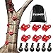 TUAHOO Ninja Tree Climbers for Kids Arrampicata per Bambini Pietre da Arrampicata Tree Ninja Slackline Jungle Gym Climbing Stones Kids Outdoor Climbing