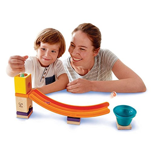 Hape Quadrilla Mega Skatepark Marble Run Attachment, 17 Pieces, Multicolor #TOP2