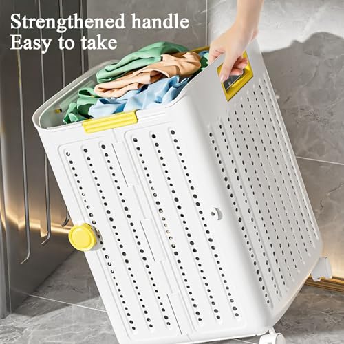 Corbeille à linge roulante pour espaces réduits bac de rangement pliable