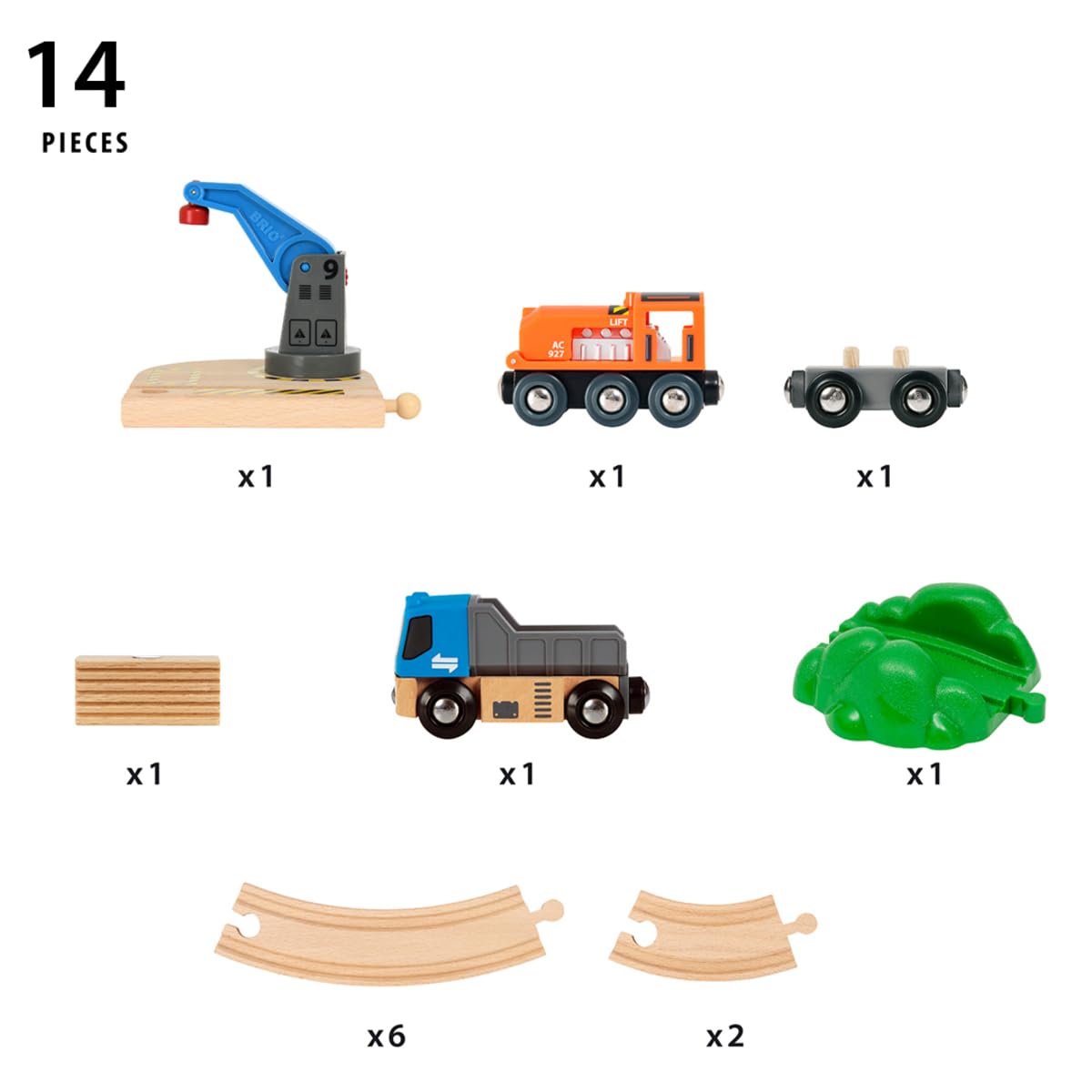 BRIO - Set de Inicio Construccion Levanta y Carga, Circuito Tren, para Niños de 3 Años o más,
