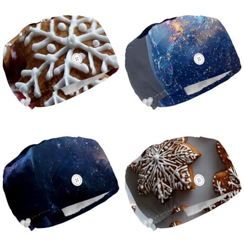 Galaxy Planet Pattern Decor Safety Head Protection Caps, 4 Pack Ergonomic Lightweight Caps for Industrial Household Use