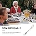 Healvian Adaptive Fork for Elderly and Disabled Non- Handle Eating Utensil for Hand Spasms and Grip Strength Loss Portable and Comfortable Design for Everyday Use