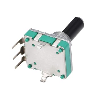 uxcell 360 Degree Rotary Encoder Code Switch Digital Potentiometer 3 Pins 11mm D-Shaft 5Pcs
