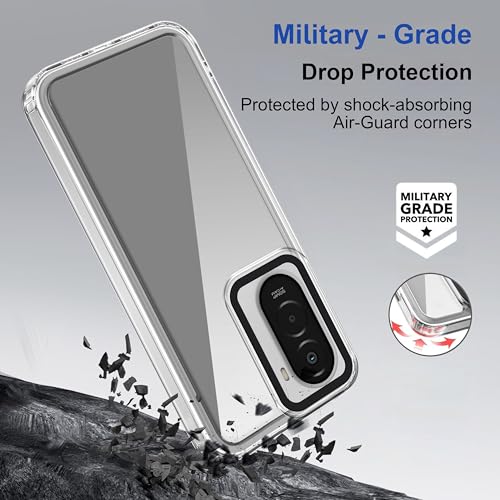Image of Zapcase Back Case Cover for Poco M7 Plus 5G | Compatible for Poco M7 Plus 5G Back Cover | Case Cover with Camera Protection | (TPU + PC | Transparent)