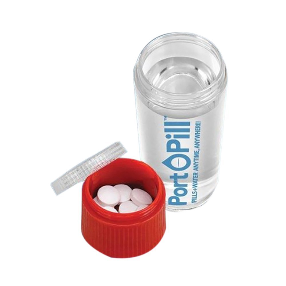 SpiderJuice PortOPill Portable Small Pocket Size Water + Pill Tablet