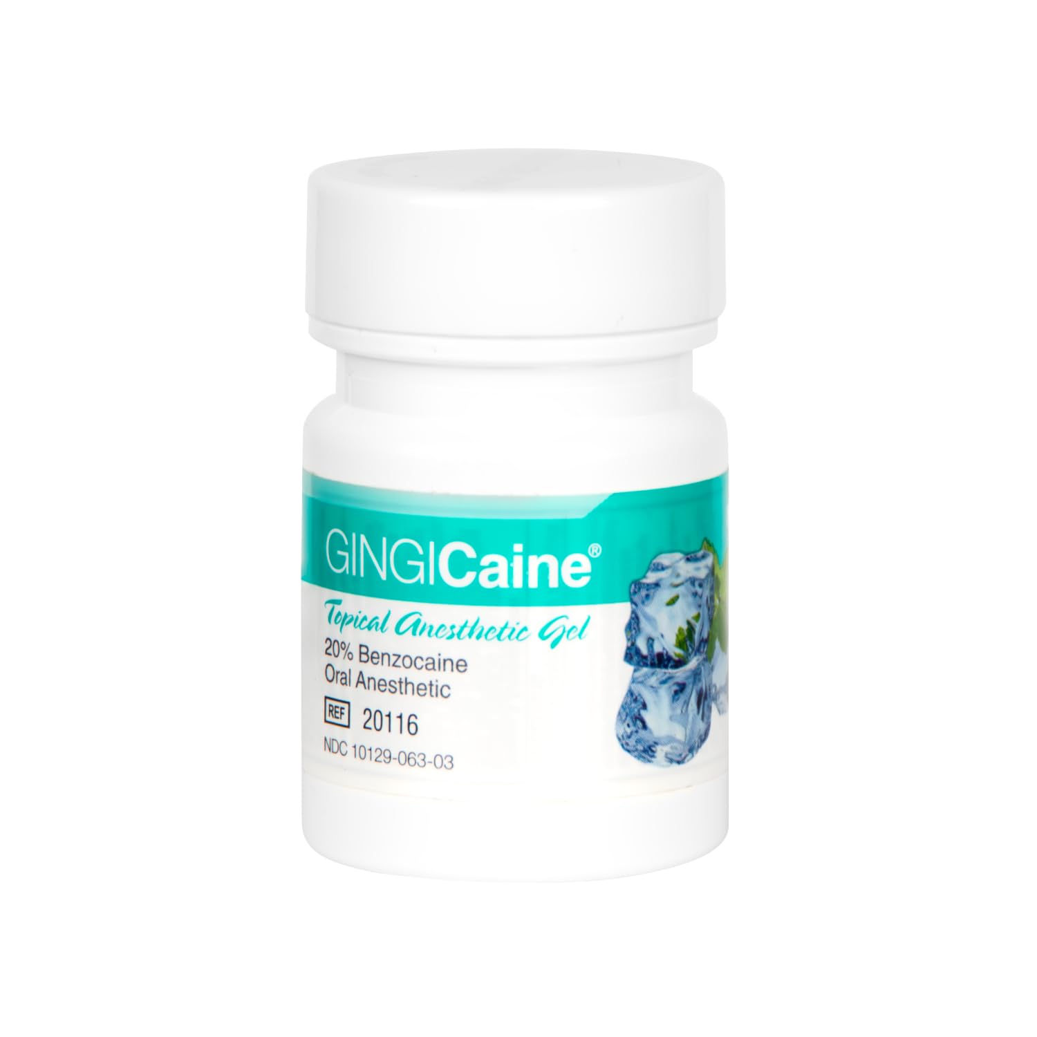 Gingicaine Topical Anesthetic Gel 20% Benzocaine - Variety Pack Assorted Flavors (Bing Cherry, Banana, Chocolate Mint, Piña Colada, Strawberry, Cotton Candy), 1 oz Jar, 6 Pack