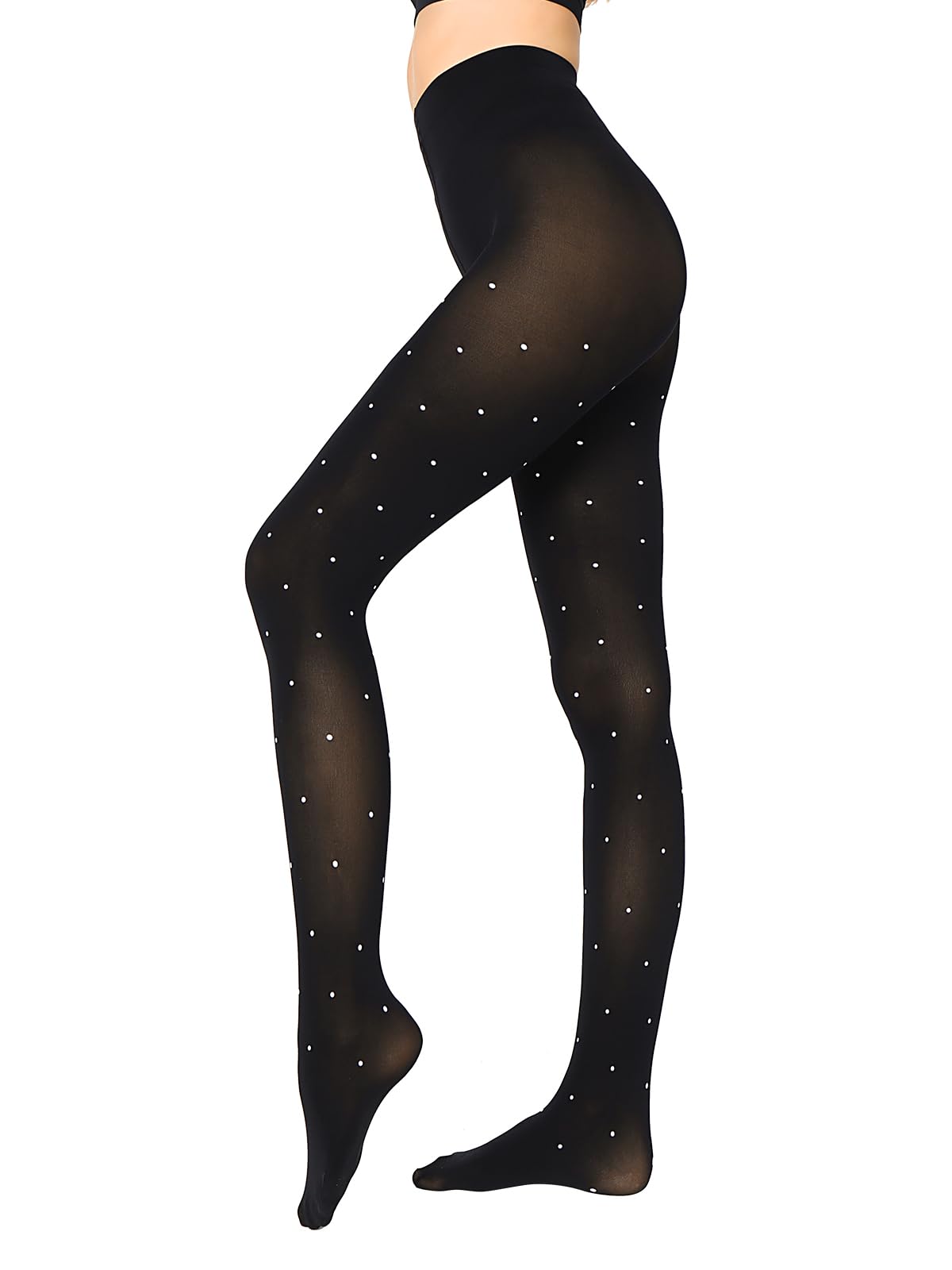 Women's 80 Denier Semi Opaque Tights High Waist Soft Solid Color Footed Pantyhose