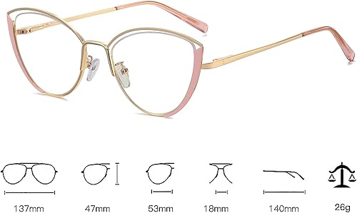 Miniatura 3 de Lentes de bloqueo de luz azul de ojo de gato para mujer, anteojos para lecturacomputadoraTVteléfonos, fatiga ocular