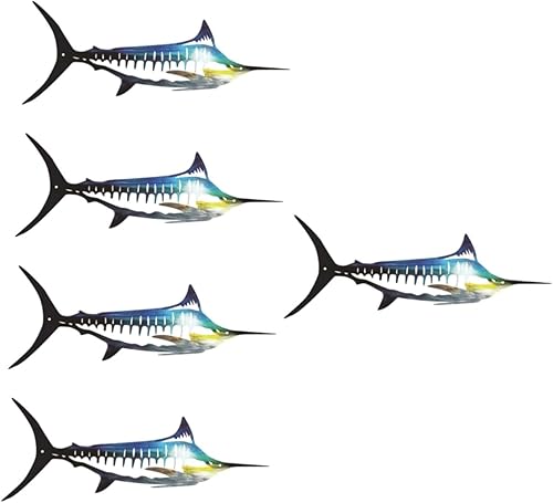 Miniatura 1 de Decoración de pared de metal náutico, arte de metal, sala de estar, peces de metal, colgante de pared, escultura de pared, decoración de metal,