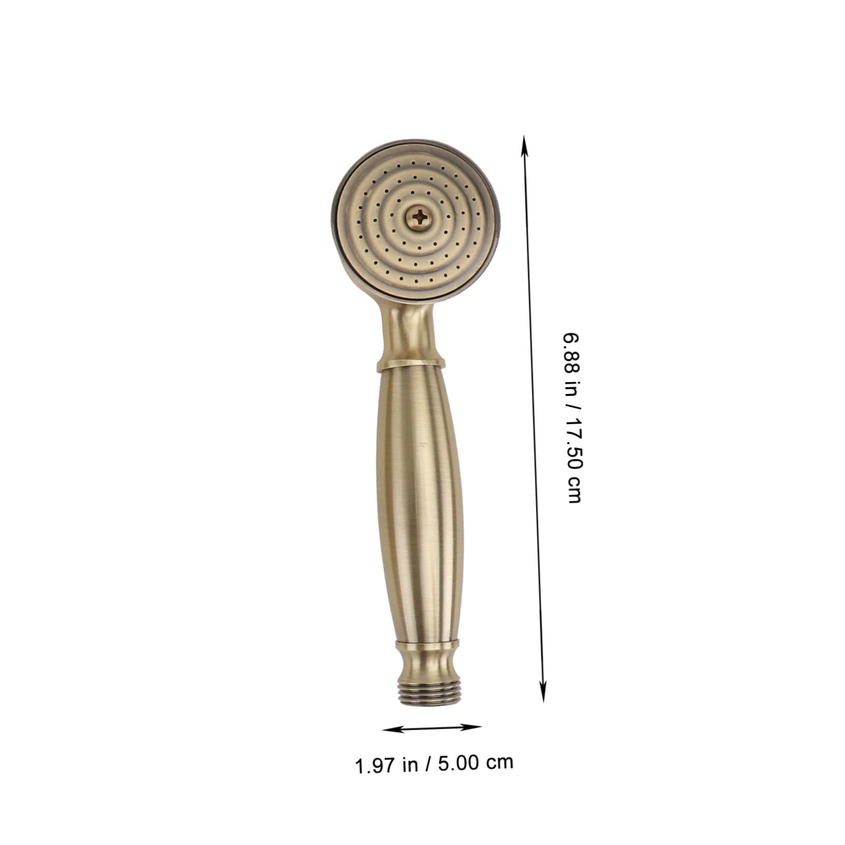 Cabezal de ducha de mano de latón vintage de alta presión con manguera, boquilla de ducha de bronce galvanizado para hogar y hotel, accesorio de baño compacto, duradero y práctico