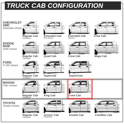 Estribos de aluminio para Nissan Titan 04-23 6 pulgadas miniatura 7