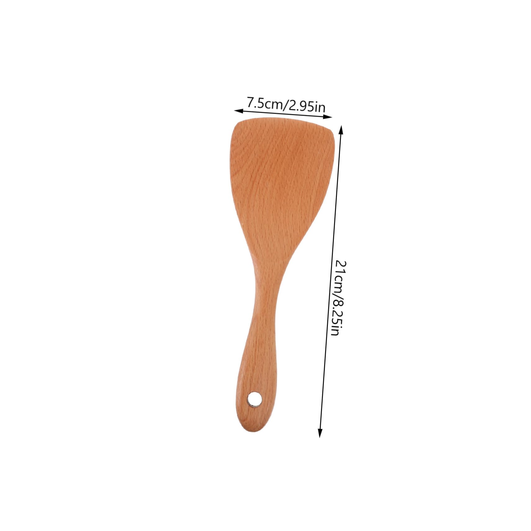 FONDOTIN Natural Beech Rice Scoop Spoon Non Stick Kitchen Utensil for Serving Mixing Comfortable Grip for Cooking Taste Testing Essential Kitchen Accessory for Rice Dishes