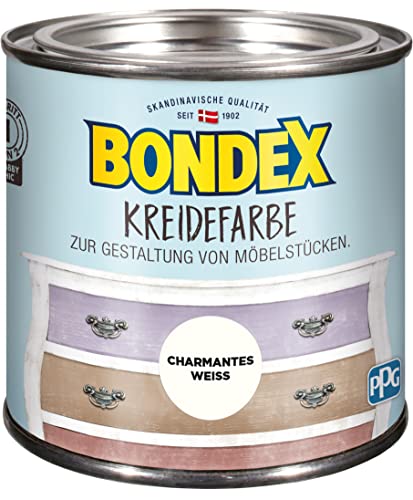 Bondex 386522 Kreidefarbe charmantes weiss 0,5 L für 6 m² - Pflegt und schützt das Holz - Leichte Verarbeitung -...