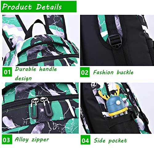 Image of Ladyzone Camo School Backpack Lunch Box Set Lightweight Schoolbag Travel Camp Outdoor Daypack