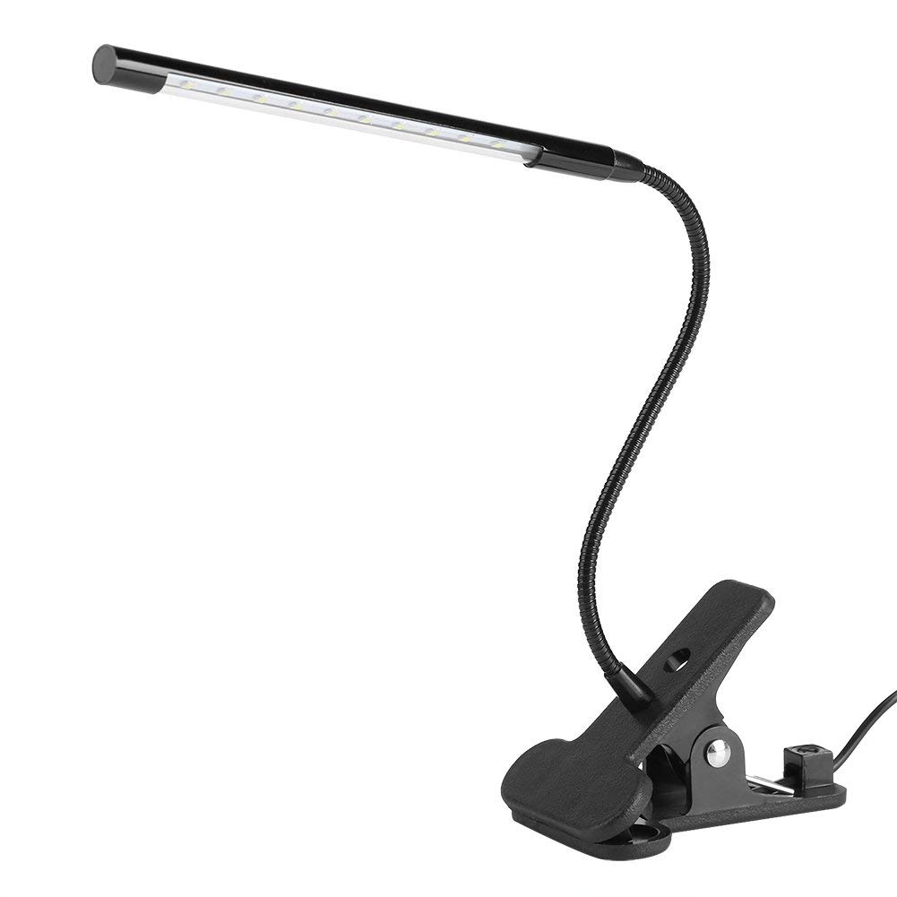 Lámpara De Escritorio Usb Con Pinza Táctil Flexible Lámpara De Mesa Portátil Led Moderna Lámpara De Noche Lectura De Cama Protección De Los Ojos Para Oficina Sala De Estudio Cdi Dormitorio (Negro)
