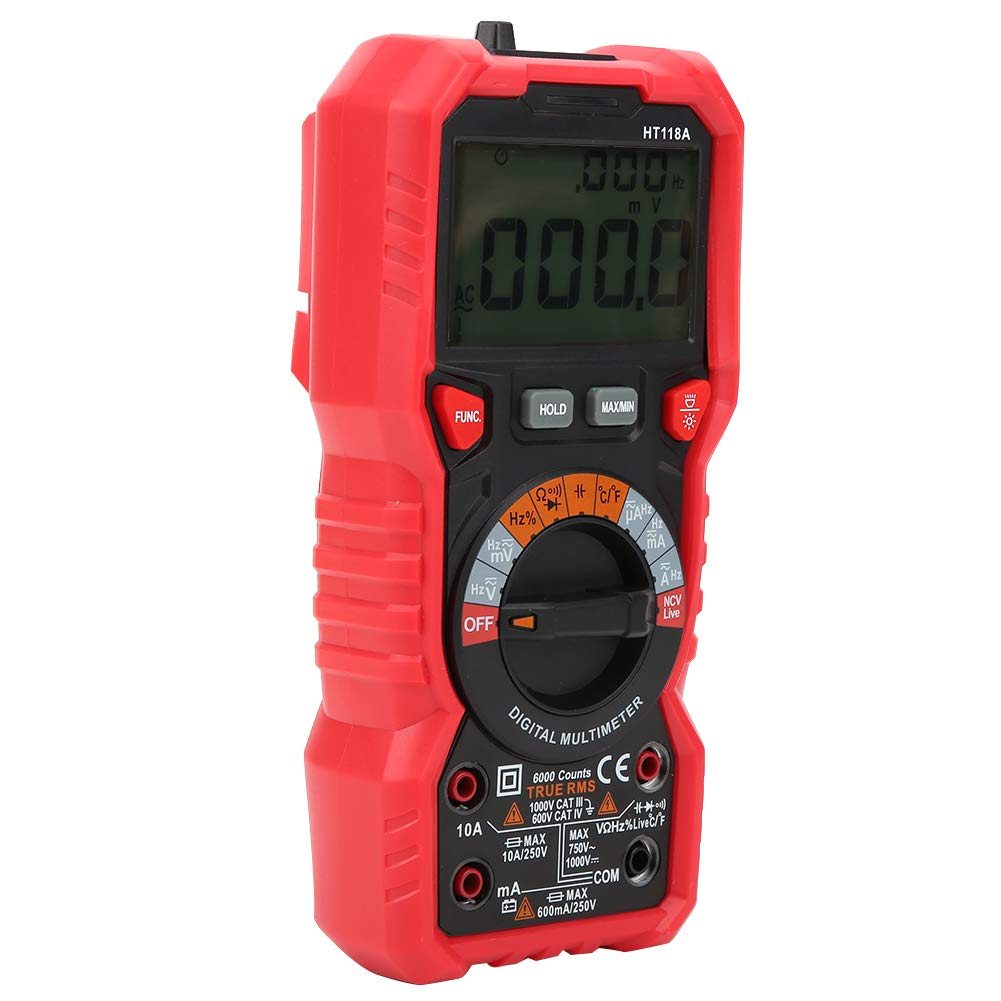 Multimetr miernik napięcia DC/AC 6000 Count Digital Multi-Tester automatyczny zakres wartości skutecznej amperomierz HT118A