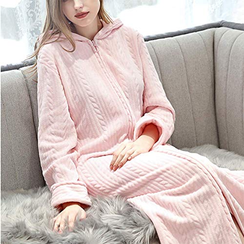 Ropa de dormir pijamas bata de casa CFWSHJ con camisón y túnicas largas de lana para invierno 5