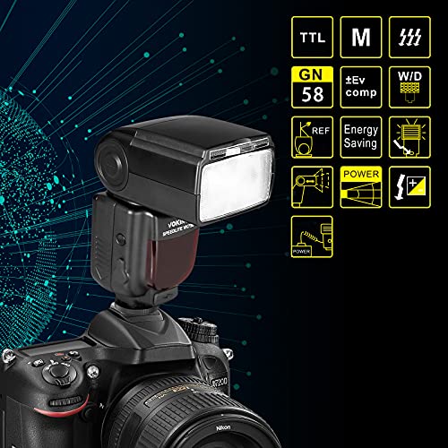 VOKING VK750II TTL Flash pour appareils photo Nikon D50 D60 D80 D800 D750 D3300 D3400 D3500 D5300 - Image 8