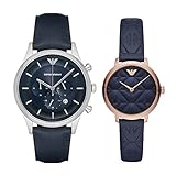 [エンポリオアルマーニ]EMPORIO ARMANI ペアウォッチ 収納BOX メンズ レディース ダークネイビー ダークブルー レザー AR11018AR11231 腕時計 [並行輸入品]