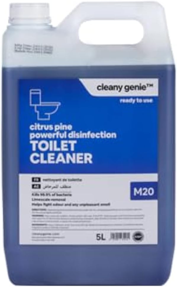 Cleaning Superstore Cleany Genie Original Pine Liquid Toilet Cleaner, Removes Tough Stains & Limescale 100%| 10X Extra Strong Extra Clean| M20, 5000ml