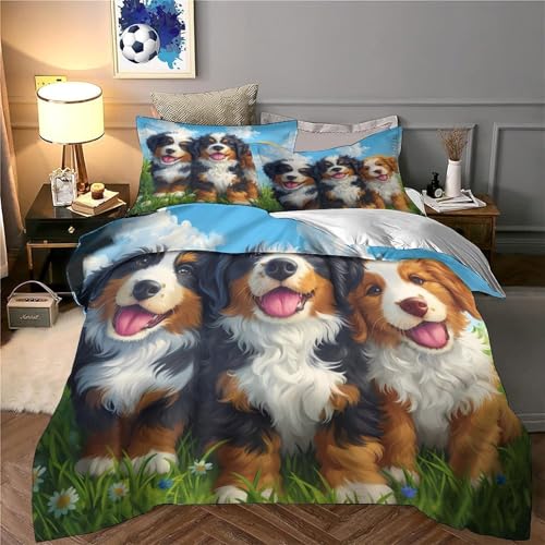Parure de lit chiots mignons en microfibre supérieure durable 140x200 - 6