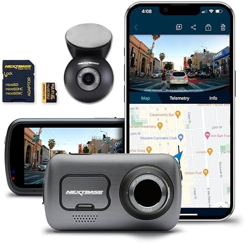 Nextbase 622GW Dash Cam with Rear Window Cam and 256GB Micro SD M...