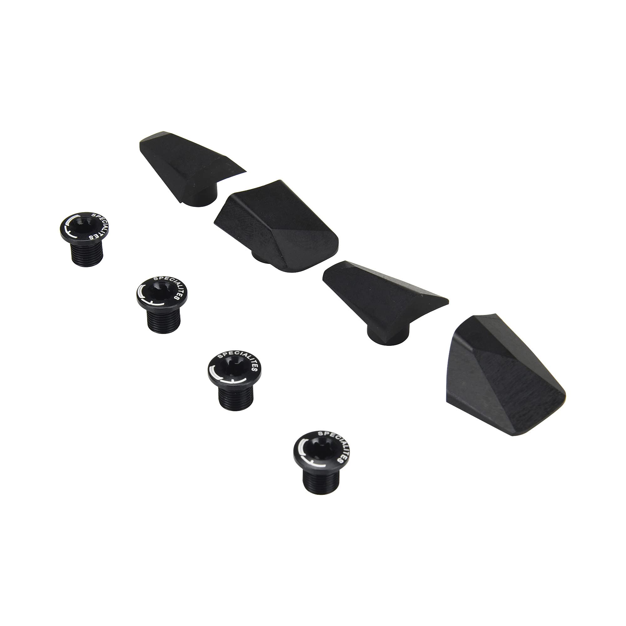 Spécialités TA X110 Intergrated Chainring Bolts & Covers Compatible with Shimano Dura-Ace 9000, Pack of 4, Black