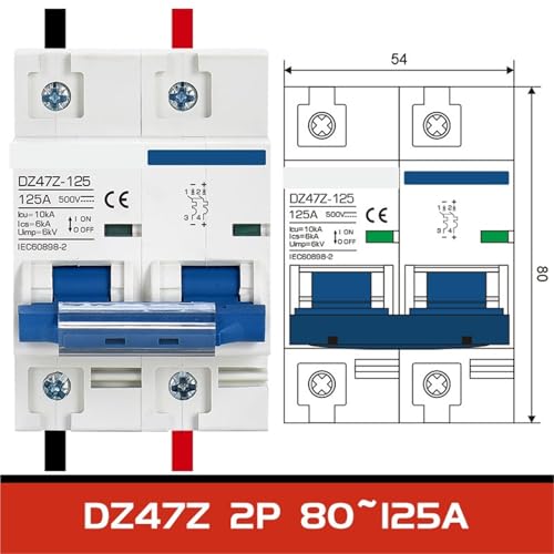Disjoncteur miniature CC résistant aux arcs électriques pour circuit solaire 500V 32A