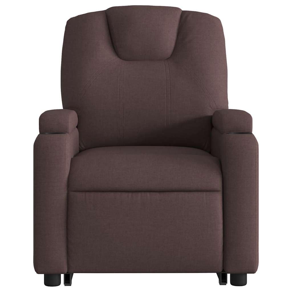 Sillón reclinable eléctrico elevable para mayores Marrón 74x88x97 cm