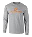 Fashion Greek US Marines Two Tone Logo Graphic Long Sleeve Officially Licensed T Shirt Sport Gray Large