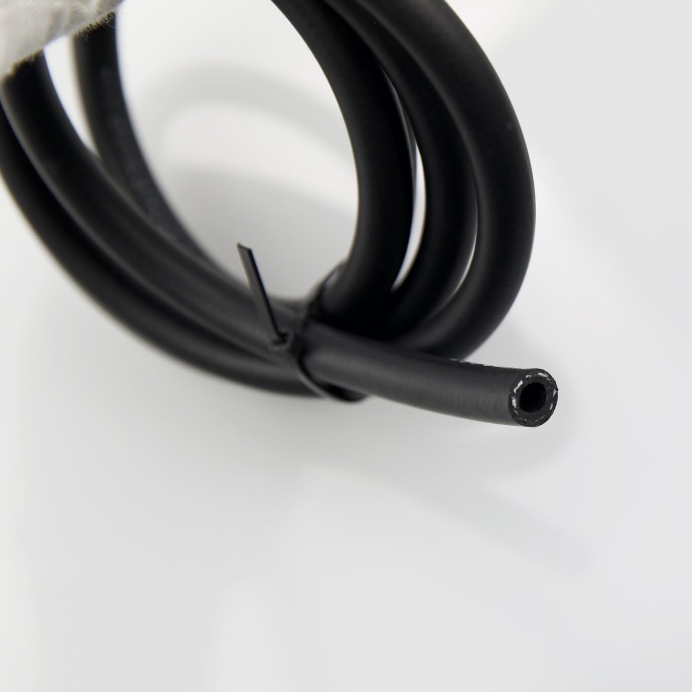 Tuyau de carburant à poussoir noir - 4 AN NBR compatible avec système de carburant, E85, E10, huiles, éthanol, lubrifiants et liquide de refroidissement (1,5 m, AN4, ID 1/4)