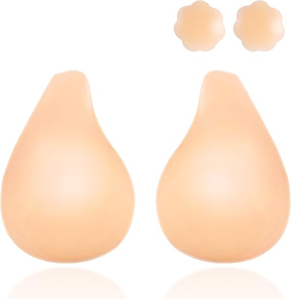 2pcs Adhesive 3CM Thickness Ph Up Bra, Backless Strapless Bra Dress Invisible Bra Reusable Breast Enlargement Bra P 87597030 - View #3