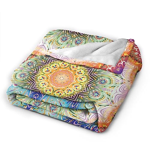 Duduho Mandala Peacock Feather Background Bed Blanket Ultra Soft Throw Blanket All Season Warm Light Weight Cozy Plush Blankets For Home Bedroom Sofa Chair Travel thumb #1