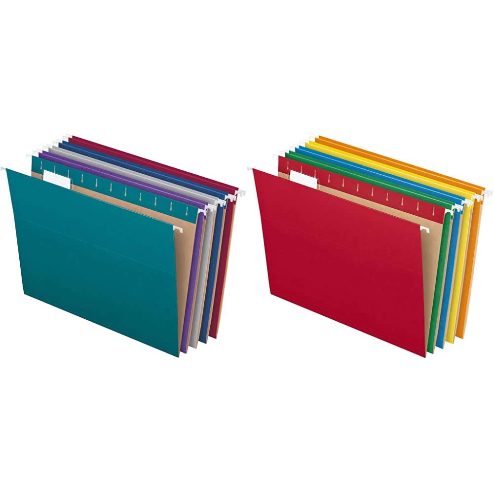 Pendaflex Recycled Hanging File Folders and Pendaflex Hanging File Folders | Letter Size | Assorted Colors