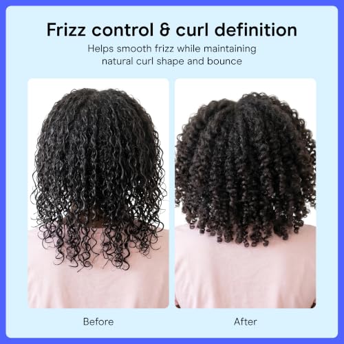 Image of Conair Curl Define Pro Detangler Brush Curly Hair Brush | Mixed Bristles & Continuous Grooves to Define & Detangle Loose Curls & Long Hair, White, BR95683IN1L
