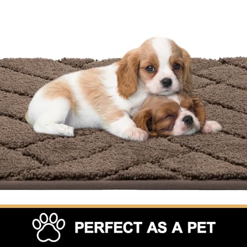 Image of hicorfe Indoor Doormat,Front Back Door Mat Rubber Backing Non Slip Door Mats 24 inchx59 inch Absorbent Resist Dirt Entrance Doormat Inside Floor Mats for Entryway Washable Low-Profile(Camel)