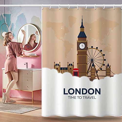 Rideau de douche London KnSam 150x200cm en polyester anti-moisissure - 5