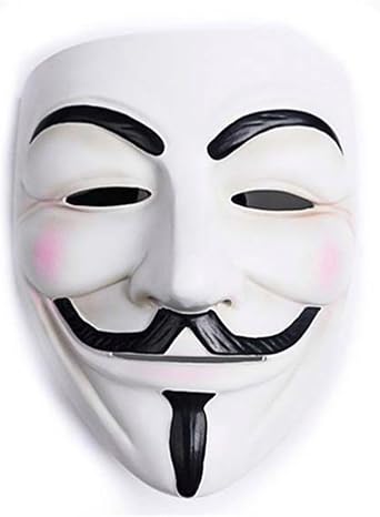 Halloween Guy Fawkes Mask - Anonymous V for Vendetta Inspired Cosplay Party Mask