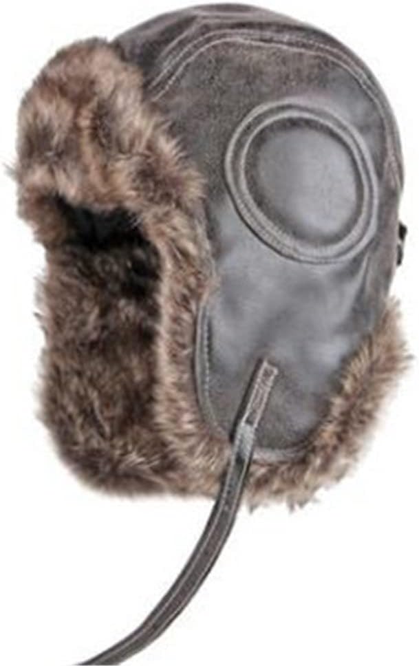 Winter Men Women Velvet Fluff Warm Bomber Hats Cold Proof Thermal Earmuffs Cap Imitation Leather Ski