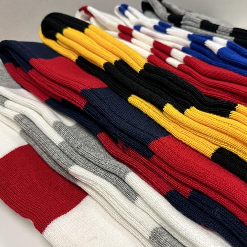 Couver Unisex Scarf & Beanie Hat Set - Collegiate Rugby Stripe Winter Cap4