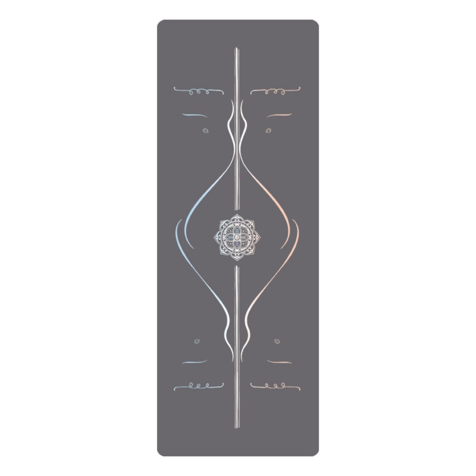 Tappetino Antiscivolo Fitness Tappeto Allenamento Palestra Materassino con Doppio Grip Assorbente Umidità Base in Gomma Spesso 5mm Adatto per, Grigio Scuro