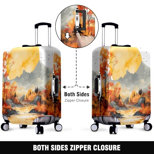 Tree Luggage Cover Suitcase Protector Travel Luggage Cover Carry on Luggage Cover Washable Baggage Covers for Suitcase Fit 26-28 Inch Luggage2