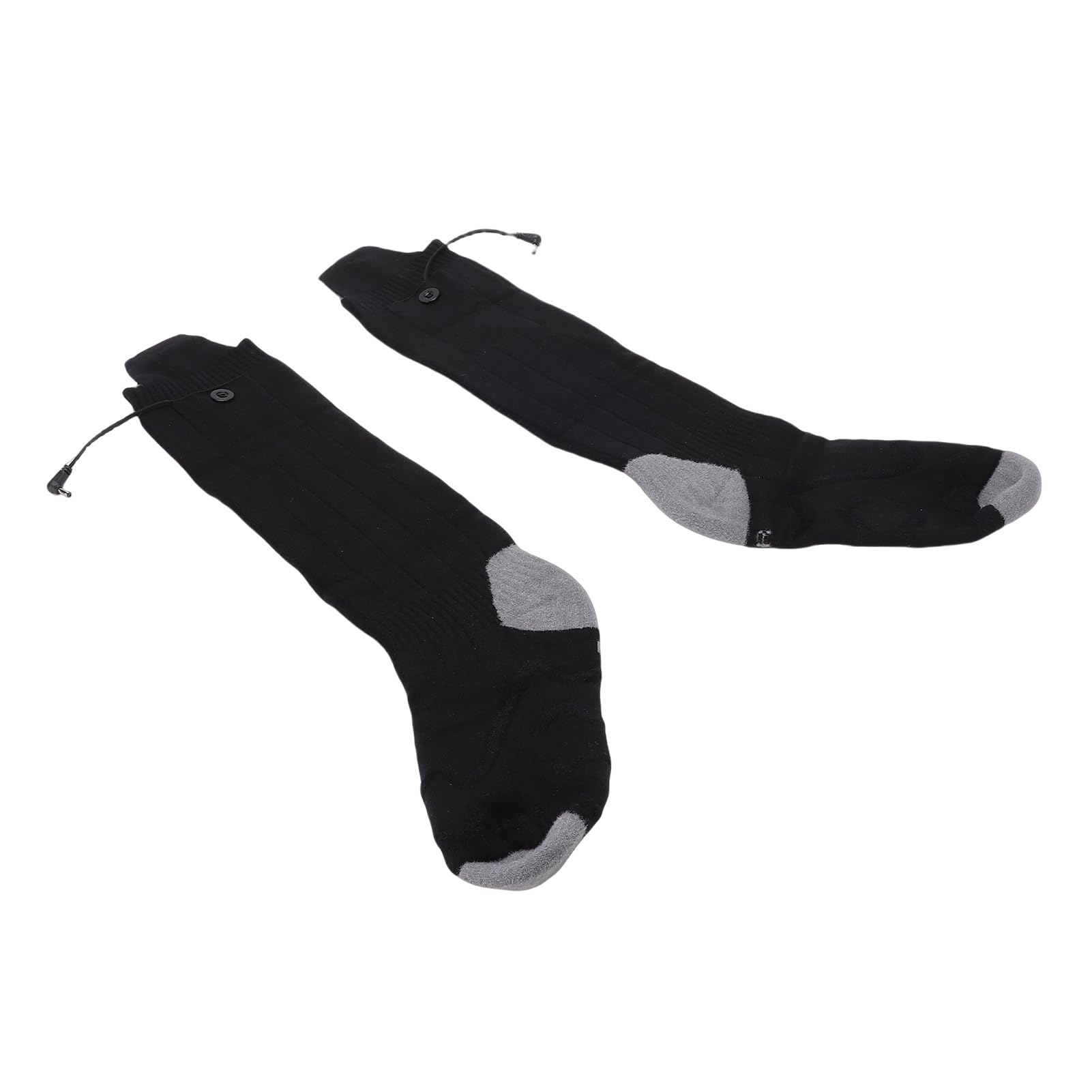 Chaussettes Chauffantes Lavables Noires, électriques, Rechargeables, Alimentées par Batterie, avec 4 Niveaux de Chauffage, pour Le Ski en Plein Air
