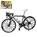 Kiwochy Modelo bicicleta Bicicleta decorativa miniatura 1: 8 (7.87 * 5.12 pulgadas) Colección Deco Die-Cast Toys Mini Bend Modelo de bicicleta Bicicleta de carretera Bicicleta de montaña