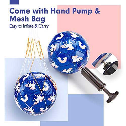 Hahaland Soccer Ball Size 3 Soccer Ball Glitter Gifts For Girls Boys, Kids Toddler Soccer Balls Kids Outdoor For Ages 4-8 Toddlers Age 3-4, Kids Soccer Ball For 3 4 5 6 7 8-Year-Old Girls #TOP5