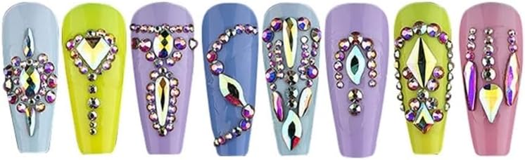 Nails Art Rhinestones Glitter Irregular Bead 3D Flatback Studs Gem Tool Nail Manicure Kits Nail Art Jewelry