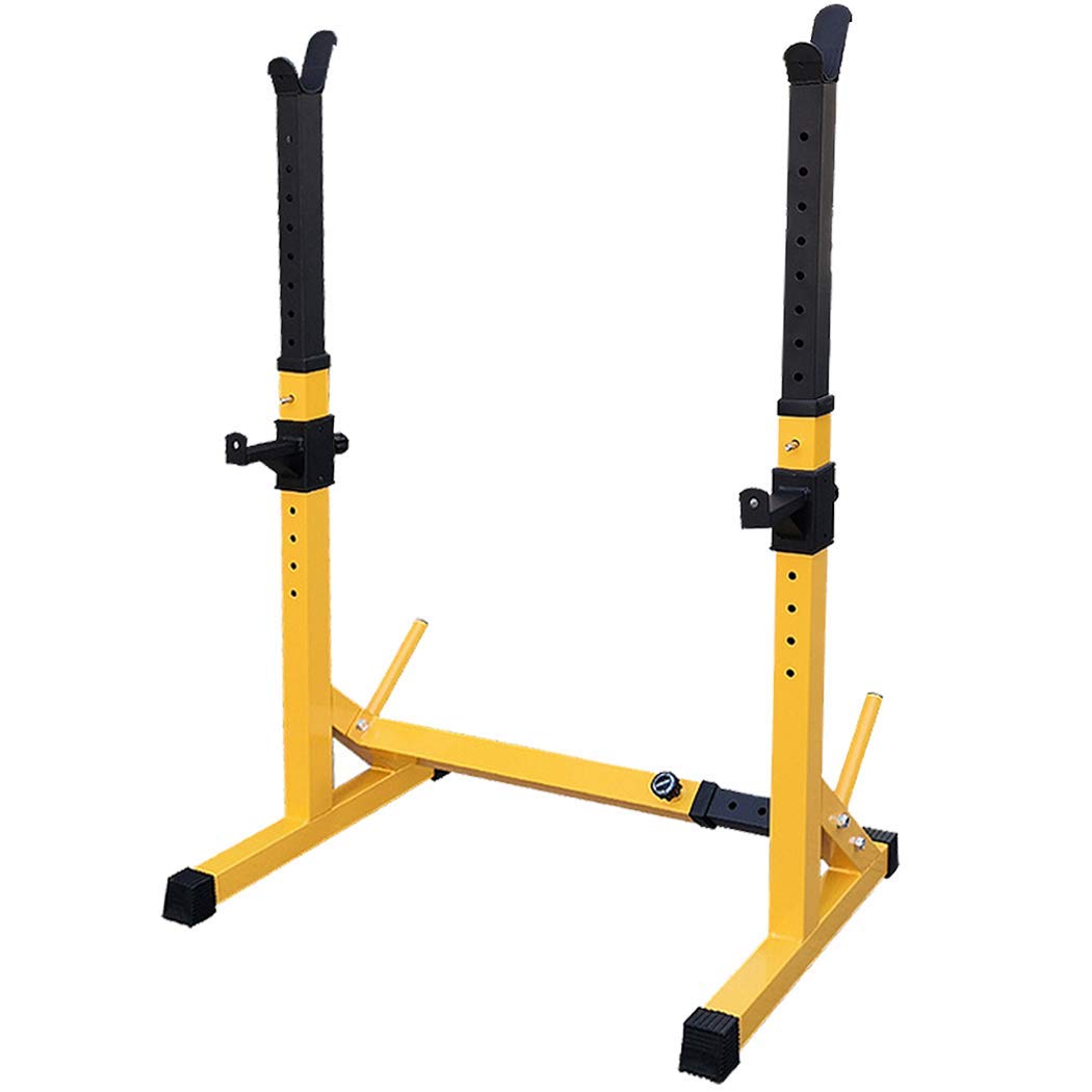 CKKNILV Multi-Function Barbell Rack, Dip Stand Home Gym Fitness, Adjustable Squat Rack Weight Lifting Bench Press Dipping Station